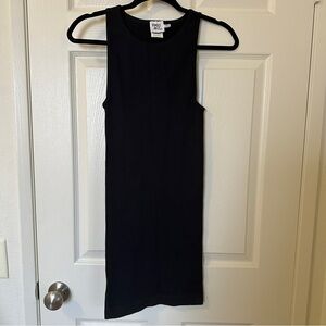 Princess Polly Ribbed Black Tank Top Short Dress XS/S Sleeveless Bodycon LBD
